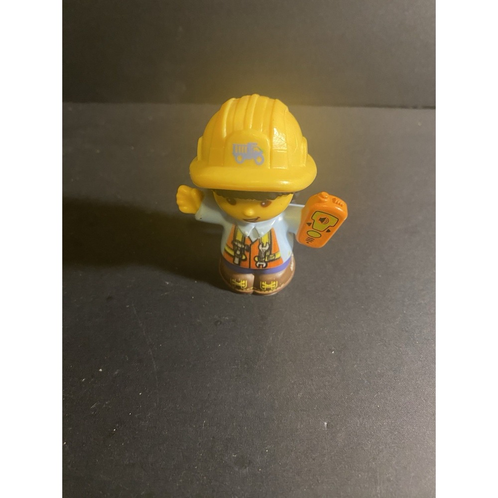 Fisher Price Little People Girl Construction Worker in Yellow Hat